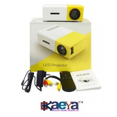 OkaeYa-400LM Portable Mini Home Theater LED Projector with Remote Controller, Support HDMI, AV, SD, USB Interfaces (Yellow)